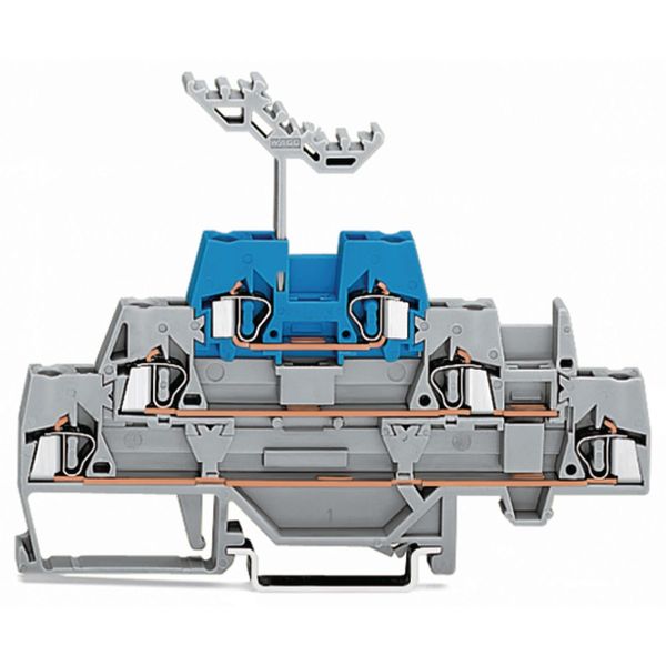 Triple-deck terminal block Through/through/through terminal block for image 1