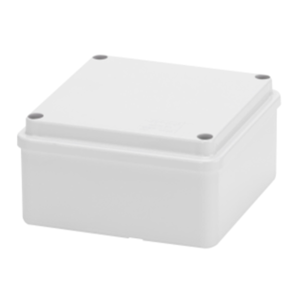 JUNCTION BOX WITH PLAIN SCREWED LID - IP56 - INTERNAL DIMENSIONS 100X100X50 - SMOOTH WALLS - GREY RAL 7035 image 1