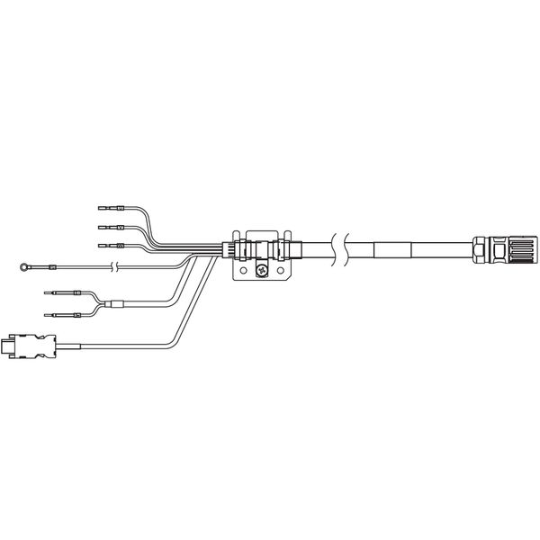 1SA series servo hybrid cable, 15 m, with brake, 230V: 200-750W R8A19052A image 2