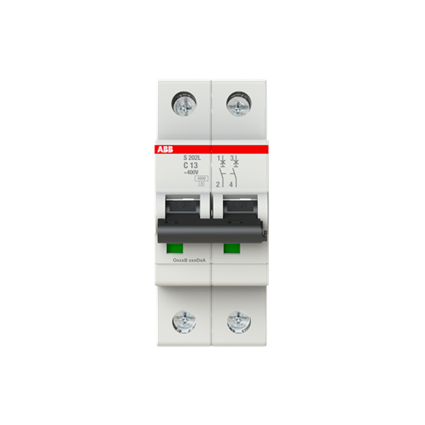 S202L-C13 Miniature Circuit Breaker - 2P - C - 13 A image 1