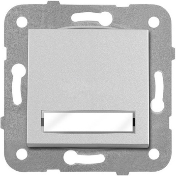 Novella-Trenda Silver Illuminated Labeled Buzzer Switch image 1