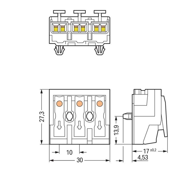 Lighting connector push-button, external without ground contact white image 5