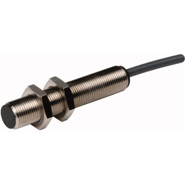 Proximity switch, E57 Global Series, 1 N/O, 2-wire, 20 - 250 V AC, M12 x 1 mm, Sn= 2 mm, Flush, Metal, 2 m connection cable image 1