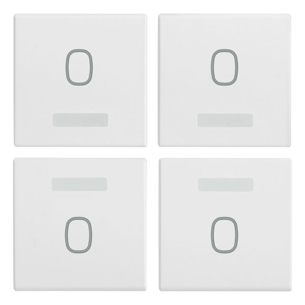 Four half-buttons 1M O symbol white image 1