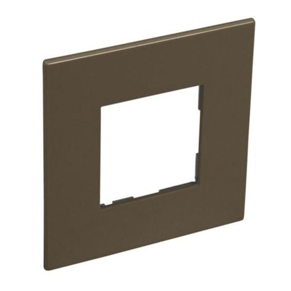 French and German standard plate square version 2 modules - dark bronze image 1