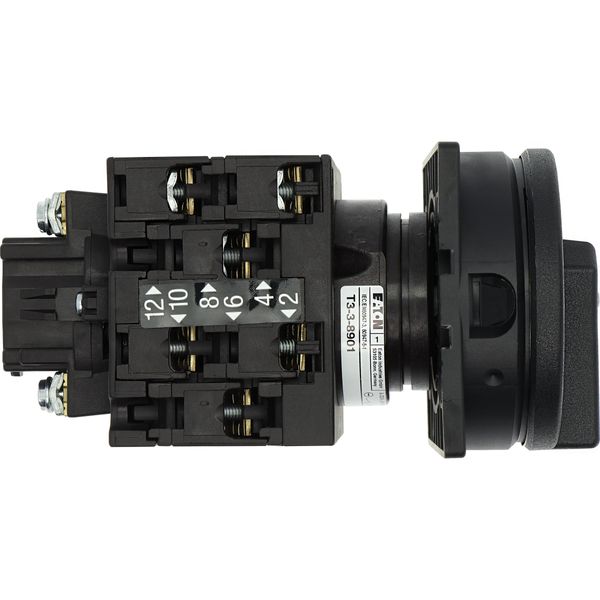 Main switch, 3 pole + N + 1 N/O + 1 N/C, 32 A, STOP function, 90 °, Lockable in the 0 (Off) position, flush mounting image 21