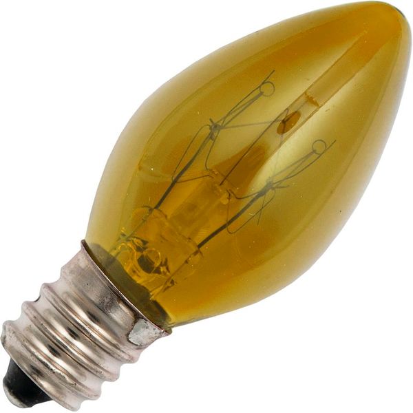 E12 Candle C22x54 240V 10W CC-5A 1.5Khrs Clear Yellow image 1