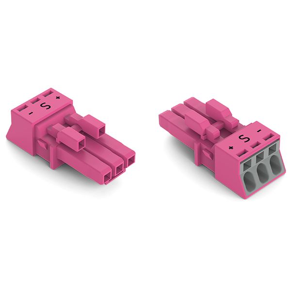 Socket 3-pole Cod. B pink image 4