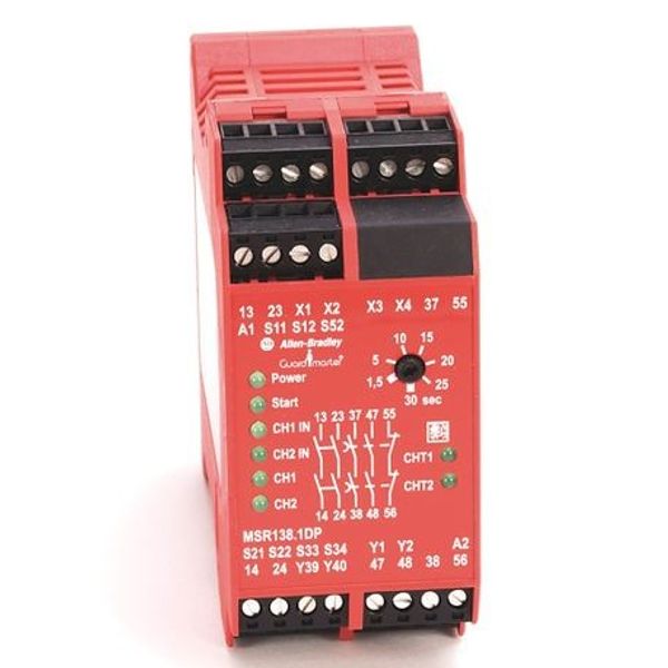 Allen-Bradley 440R-M23082 Monitoring Safety Relays w/ Delayed Outputs -, Inputs, Safety Outputs, N/A Auxiliary Outputs image 1