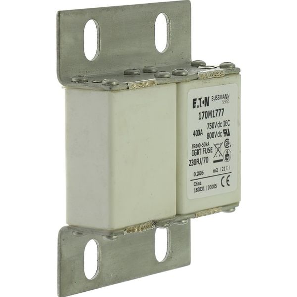 Fuse-link, high speed, 400 A, DC 750 V, size 230, 24 x 78 x 98 mm, aR, IEC, UL image 3