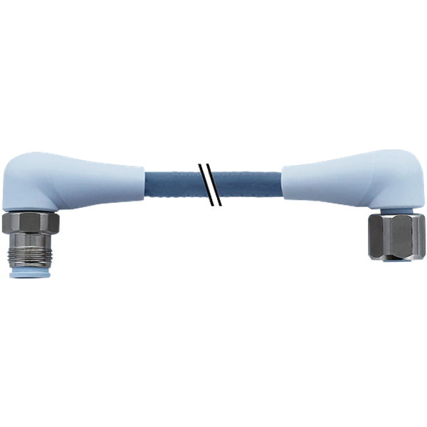 M12 male 90/M12 male 90° D F&B Pro TPE 4xAWG22 sh. bu rob+dragch 10m image 1