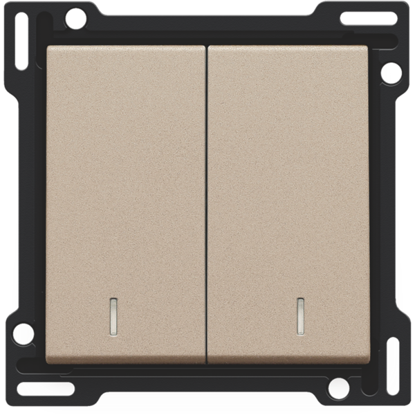 Finishing set with double lens for two-circuit switch, two-way switch image 2