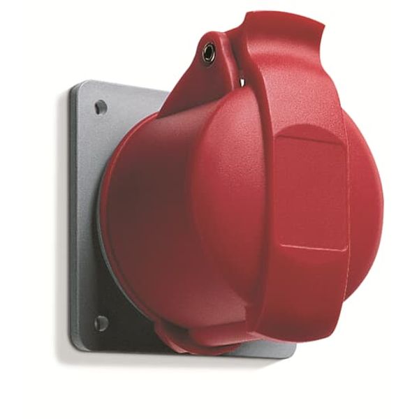 Socket-outlet, panel mounting, 6h, 32A, IP44, unified flange, straight, 3P+N+E, 60pcs image 1