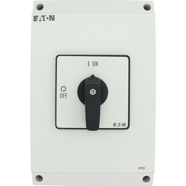 On-Off switch, P3, 100 A, surface mounting, 3 pole, with black thumb grip and front plate image 21