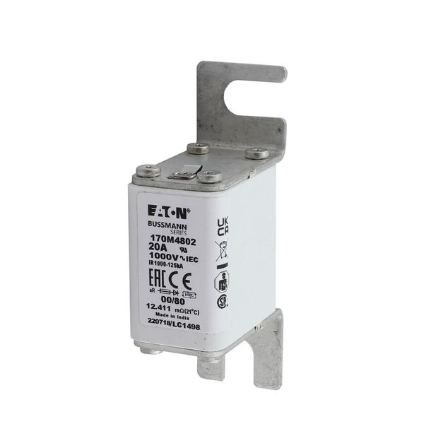 Fuse-link, high speed, 20 A, AC 1000 V, size 00, 30 x 47 x 98 mm, aR, DIN, IEC, single indicator image 10