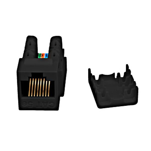 Jack RJ45 unshielded, Cat.6 (SFA) Black image 1