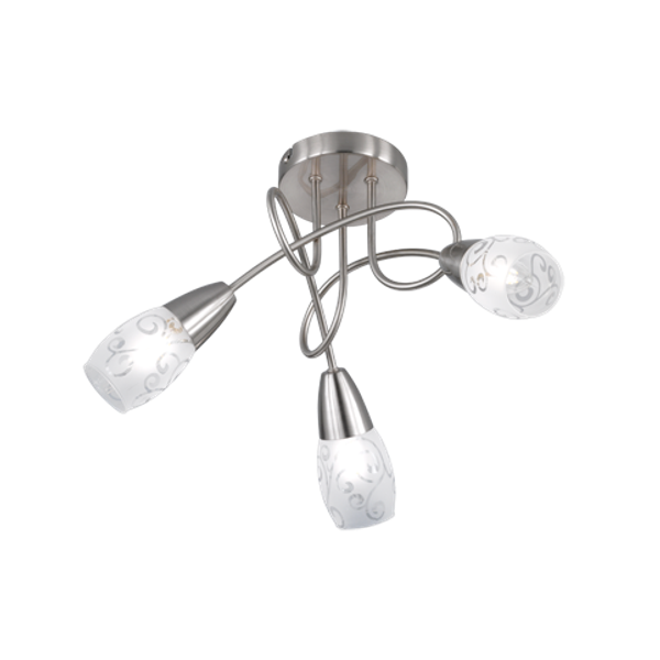 Colmar ceiling lamp 47 cm 3xE14 brushed steel image 1