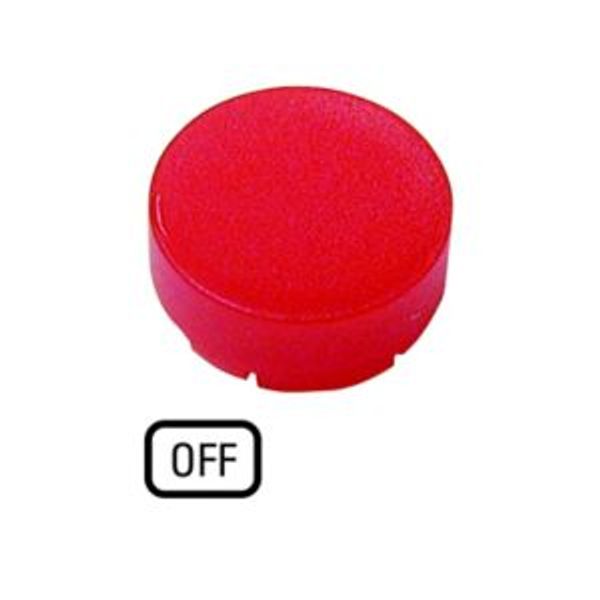 Button lens, raised red, OFF image 2