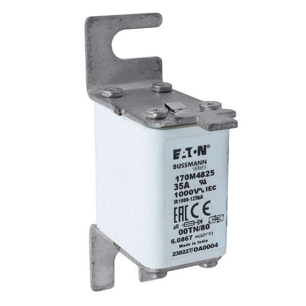 Fuse-link, high speed, 35 A, AC 1000 V, size 00, 30 x 47 x 98 mm, aR, DIN, IEC, single indicator image 22