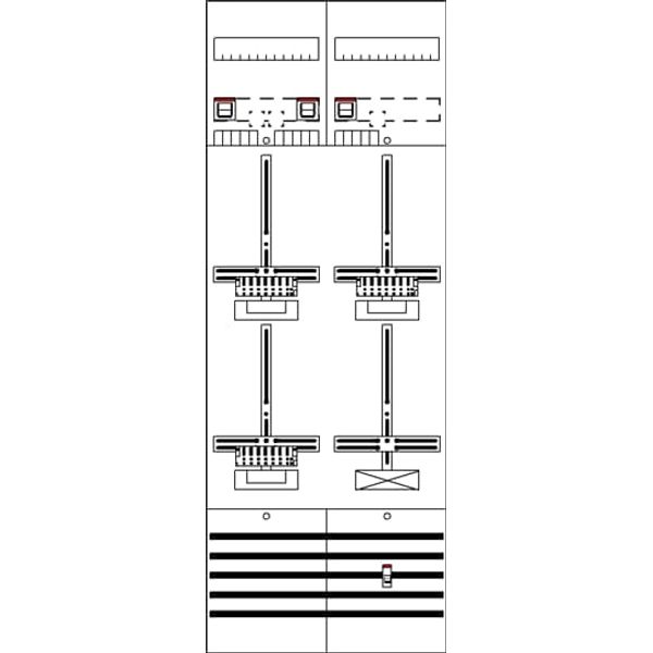 DF29Q3A Meter panel, Field width: 2, Rows: 0, 1350 mm x 500 mm x 160 mm, IP2XC image 17