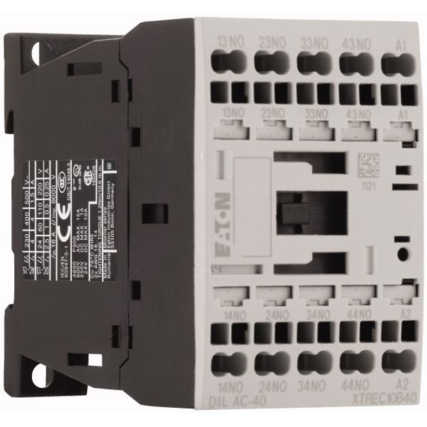 Contactor relay, 230 V 50 Hz, 240 V 60 Hz, 4 N/O, Spring-loaded terminals, AC operation image 4