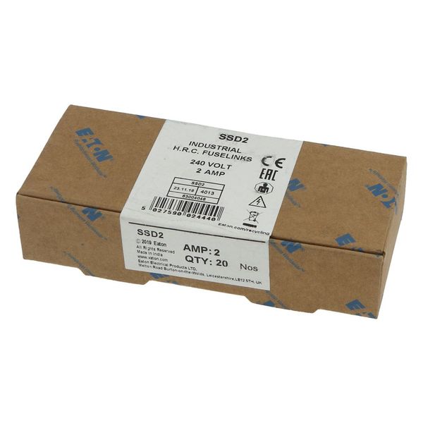 Fuse-link, LV, 2 A, AC 240 V, BS88/E1, 12 x 47 mm, gL/gG, BS image 14