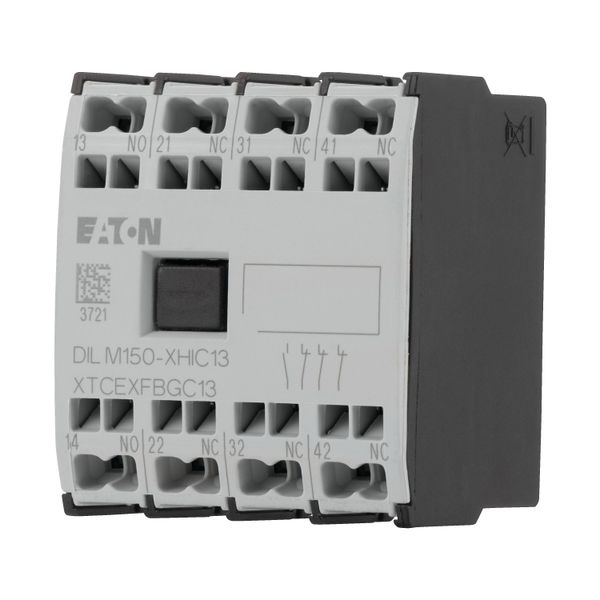Auxiliary contact module, 4 pole, Ith= 16 A, 1 N/O, 3 NC, Front fixing, Spring-loaded terminals, DILMC40 - DILMC150 image 5