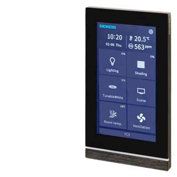 UP 205/22 - KNX Touch control TC5, 5 inch touch panel, black image 1