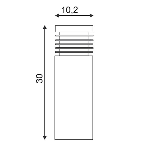 VAP SLIM 30 floor lamp, E27 max.20W, stainless steel brushed image 2