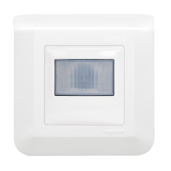 ECO1 Céliane 2-wire autonomous motion wall detector without neutral 100W LED - complete with white plate image 1