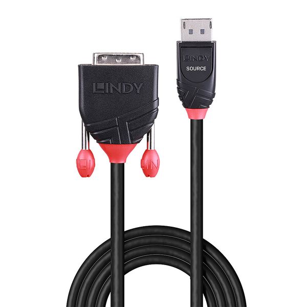 1m DisplayPort to DVI-D Adapter Cable Connects a single DisplayPort device to a DVI-D Display with a maximum resolution upto 1920x1200@60Hz image 2