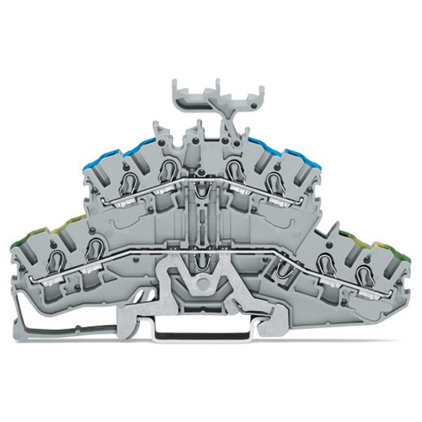 4-conductor double deck terminal block image 2