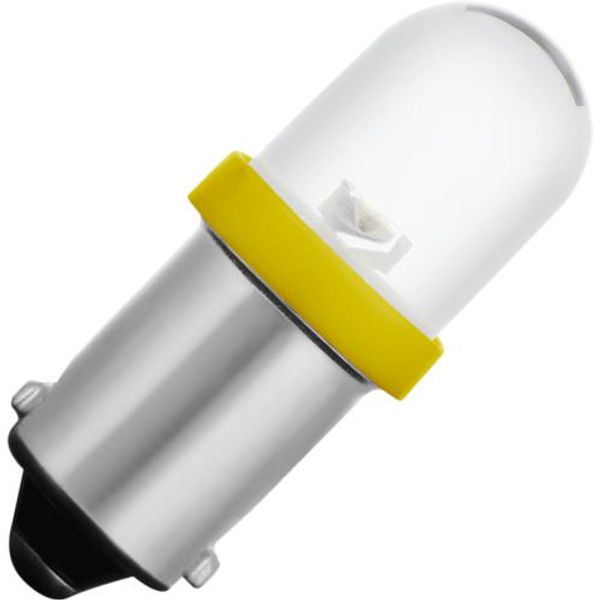 Ba9s Single Led T8.5x28 24V 15mA AC/DC Water Clear Yellow 20Khrs image 1