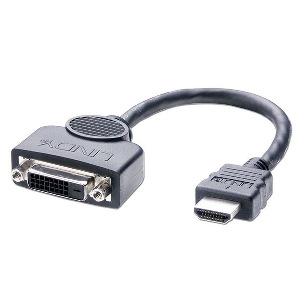 DVI-D Female to HDMI Male Adapter Cable, 0.2m Connects an HDMI digital display to a device with a DVI-D display output! image 1