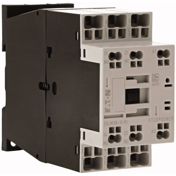 Contactor, 3 pole, 380 V 400 V 18.5 kW, 1 N/O, 1 NC, 110 V 50 Hz, 120 V 60 Hz, AC operation, Push in terminals image 3