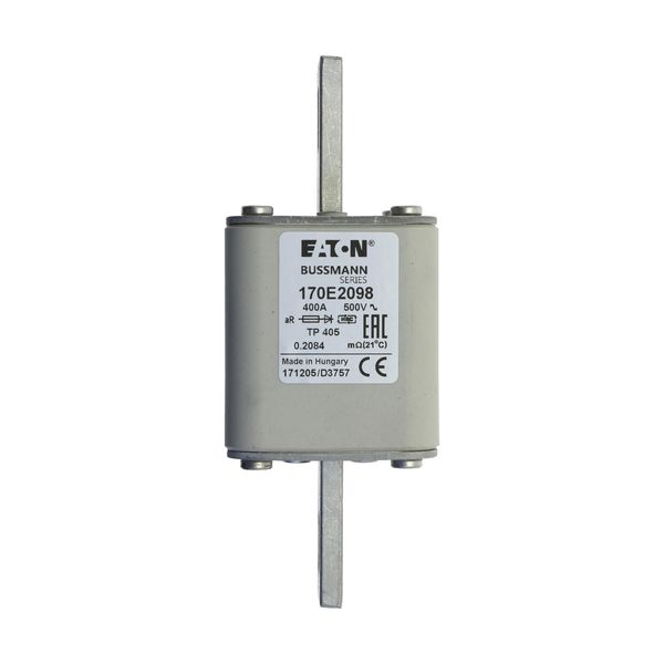 Fuse-link, high speed, 400 A, AC 500 V, 55 x 55 x 140 mm, aR, IEC, with indicator image 6