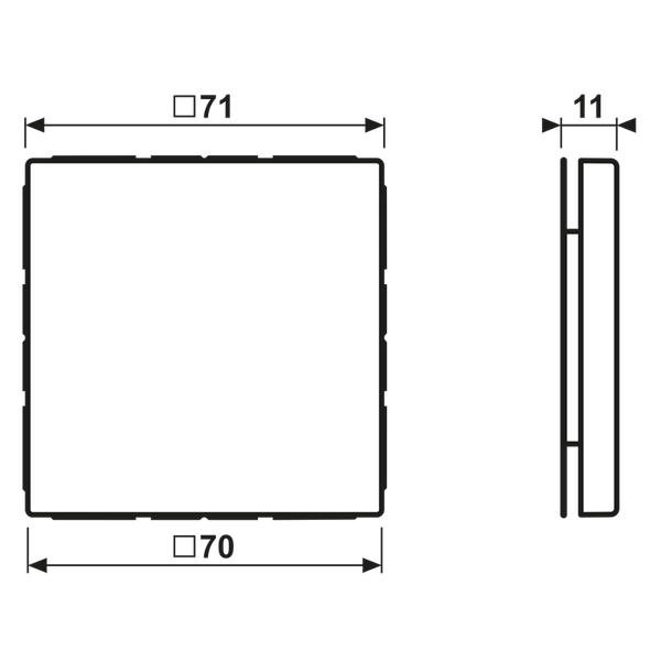 Blank centre plate LS994BWWM image 3