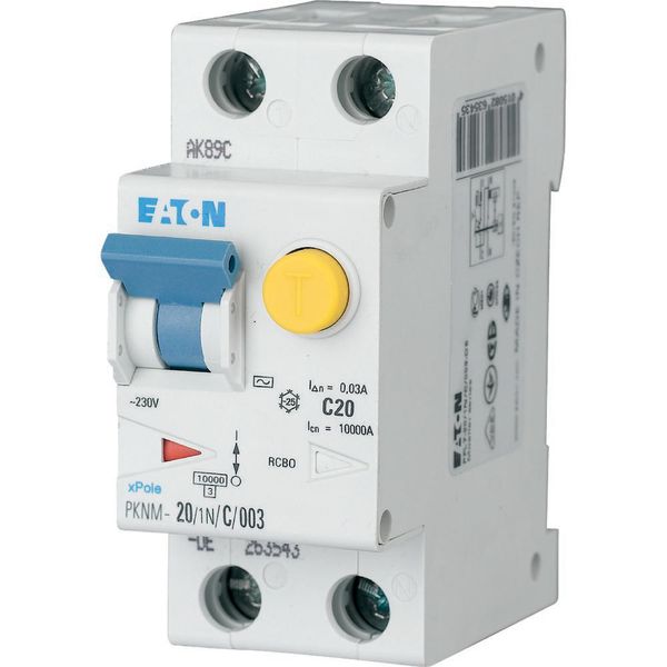 RCD/MCB combination, 20 A, 30 mA, MCB trip characteristic: B, 1p+N, RCD trip characteristic: A image 12