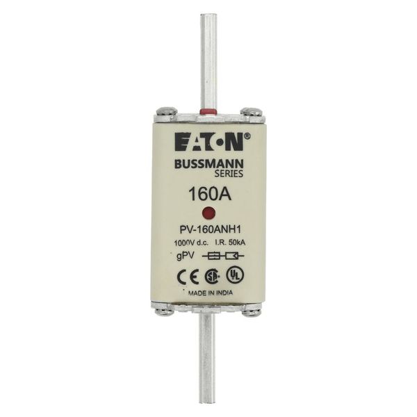 Fuse-link, high speed, 160 A, DC 1000 V, NH1, gPV, UL PV, UL, IEC, dual indicator image 27