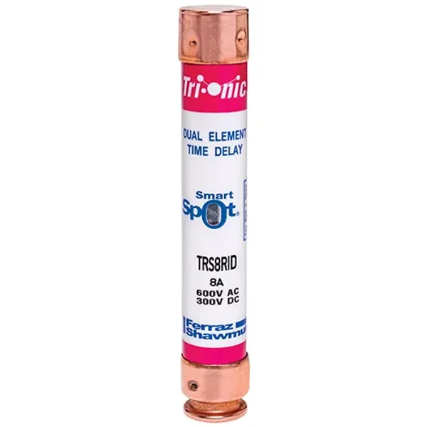 Fuse TRS-R Class RK5 Time-Delay 600VAC 600VDC 8A Ferrule SmartSpot® image 1