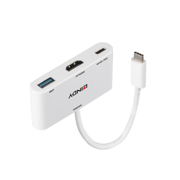 USB 3.2 Type C to HDMI® Converter with USB Type A port and Power Delivery Connect an HDMI® display, a USB device and a Type C power supply to a single USB Type C port image 1