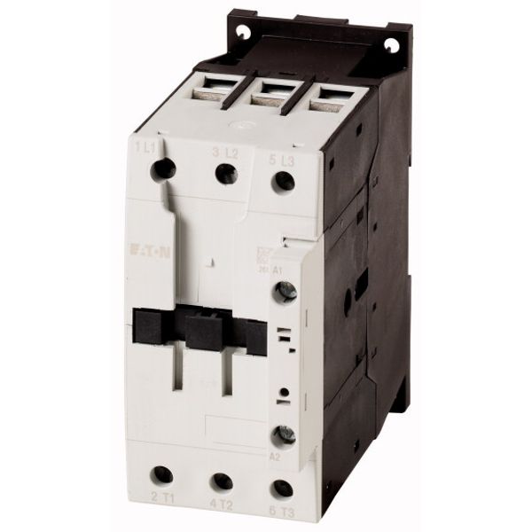 Contactor, 3 pole, 380 V 400 V 22 kW, RDC 24: 24 - 27 V DC, DC operation, Screw terminals image 1