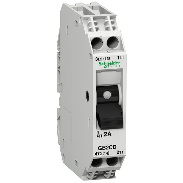 Thermal magnetic circuit breaker, TeSys GB2, 1P+N, 4 A, Icu 3 kA@240 V image 3