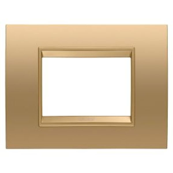 LUX PLATE - IN METAL - 3 MODULES - GOLD - INNER FRAME MATT GOLD - CHORUSMART image 1