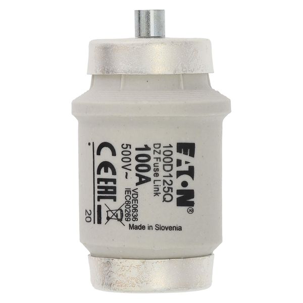 Fuse-link, LV, 100 A, AC 500 V, D4, gR, IEC, fast acting image 5