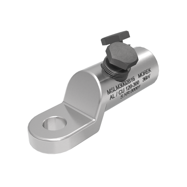 MSLM300 Al/Cu 120-300mm² 36kV 2xBrass screw SB cable lug M16 image 1