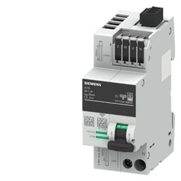 ECPD with measurement and communication function RCD type F 30 mA In: 6 A, Un: 230 V AC, 75 kA 1+N in 2 image 1