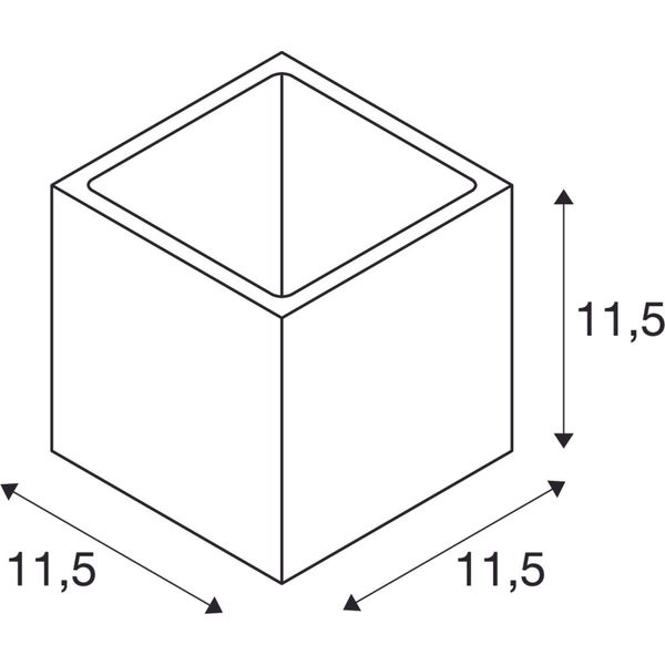 PLASTRA CUBE wall light, square, white plaster, G9, max. 42W image 3