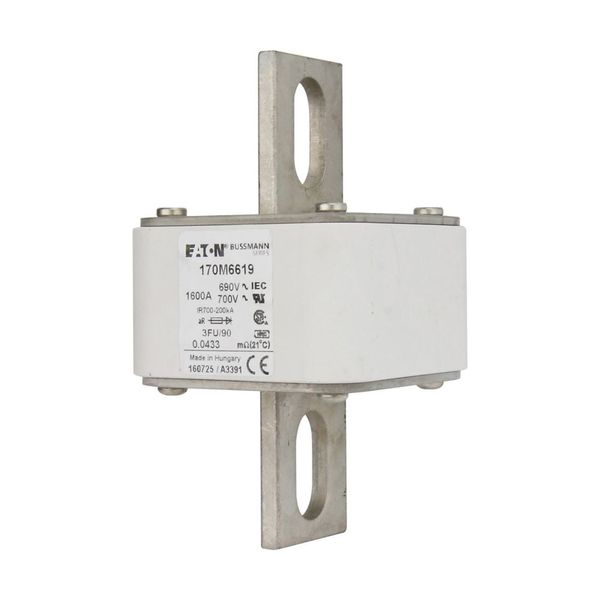 Fuse-link, high speed, 1600 A, AC 690 V, size 3, 76 x 92 x 135 mm, aR, IEC, UL image 4