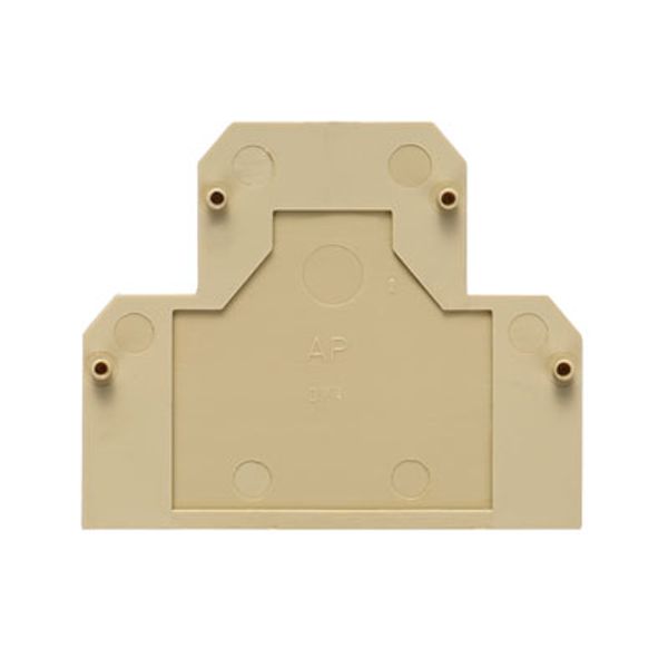 End plate (terminals), 54 mm x 1.5 mm, dark beige image 1